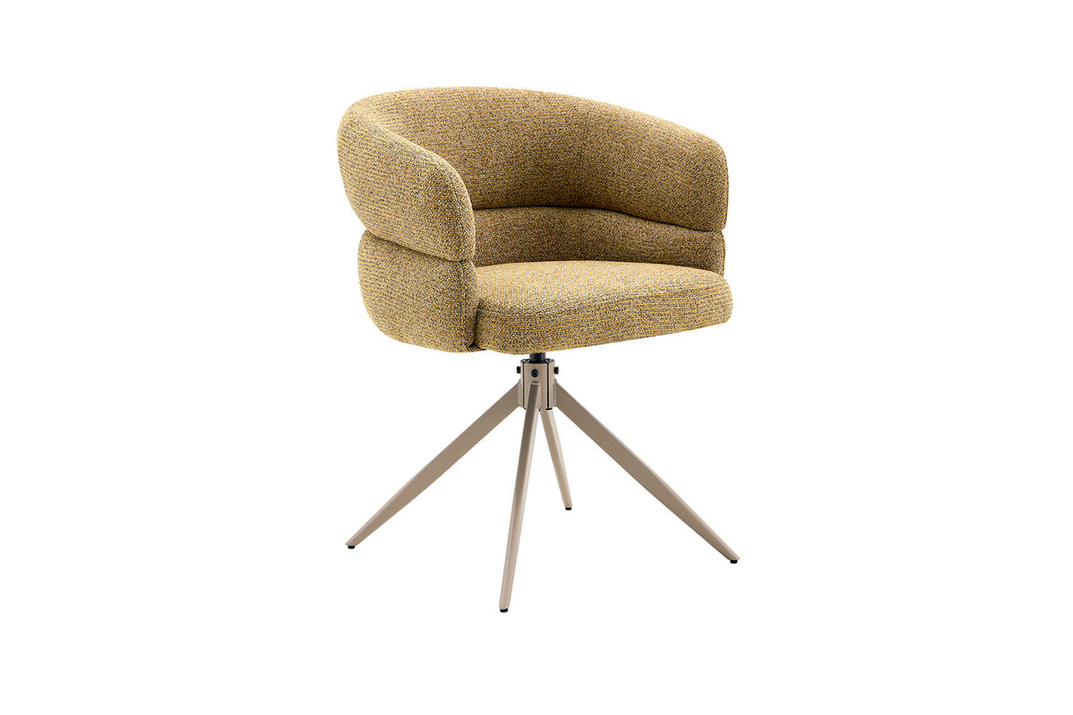 Chaise Leonie Pivotante – WZ coffee-4 Jaune Pied Beige - vue 5