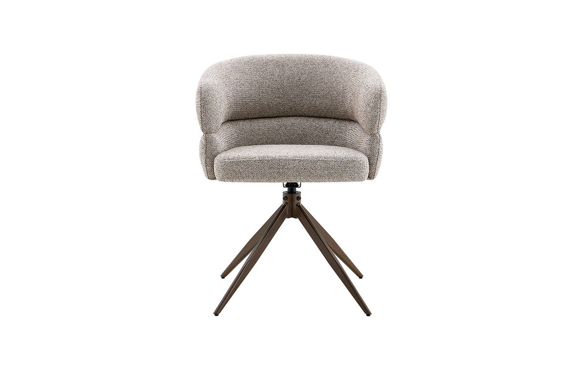 Chaise Leonie Pivotante – WZ coffee-2 Poivre Pied Noyer - vue 4