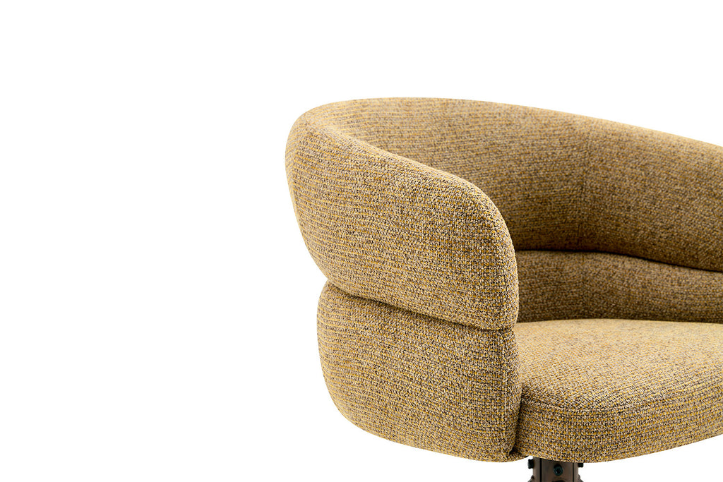 Chaise Leonie Pivotante – WZ coffee-4 Jaune – Pied Noyer - vue 8