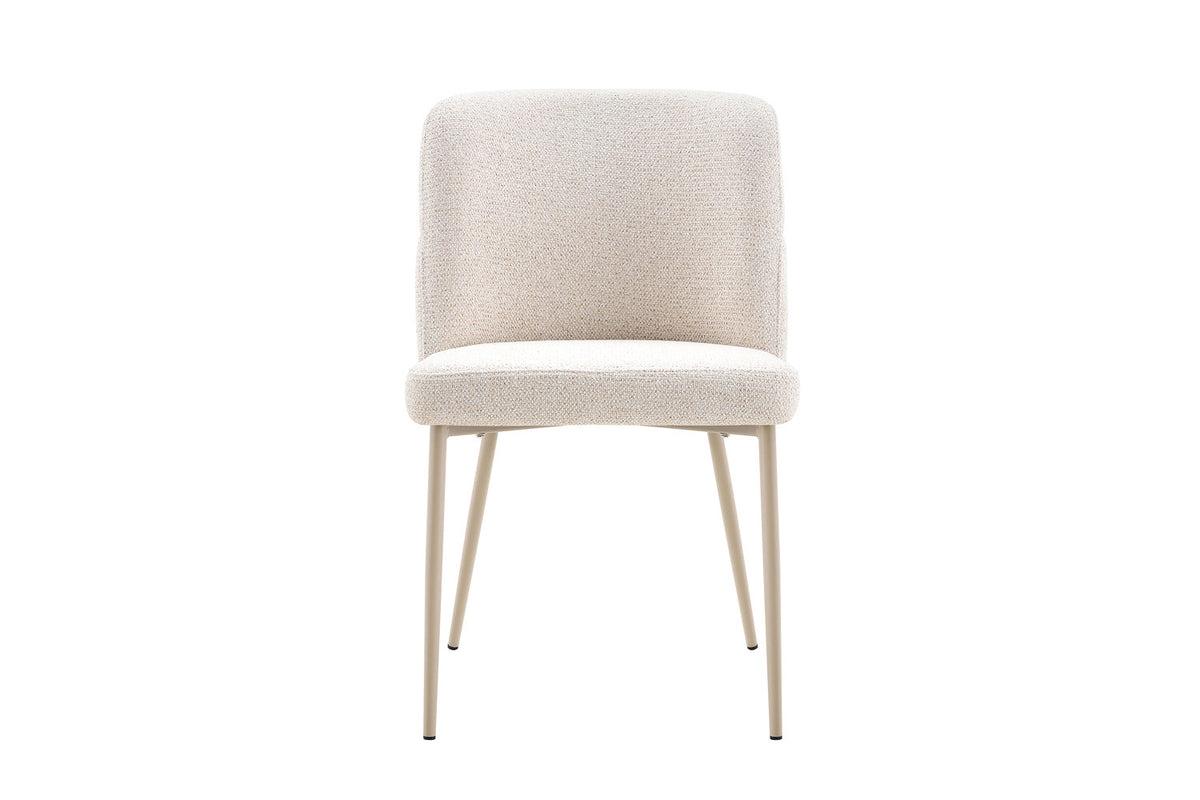 Chaise Alix Tissu WZ Coffee-1 Beige – Pied Beige - vue 4