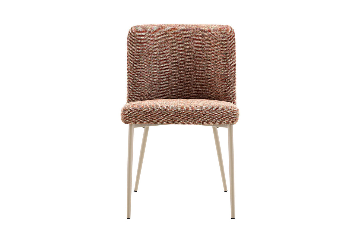 Chaise Alix Tissu WZ Coffee-3 Rouille – Pied Beige - vue 4