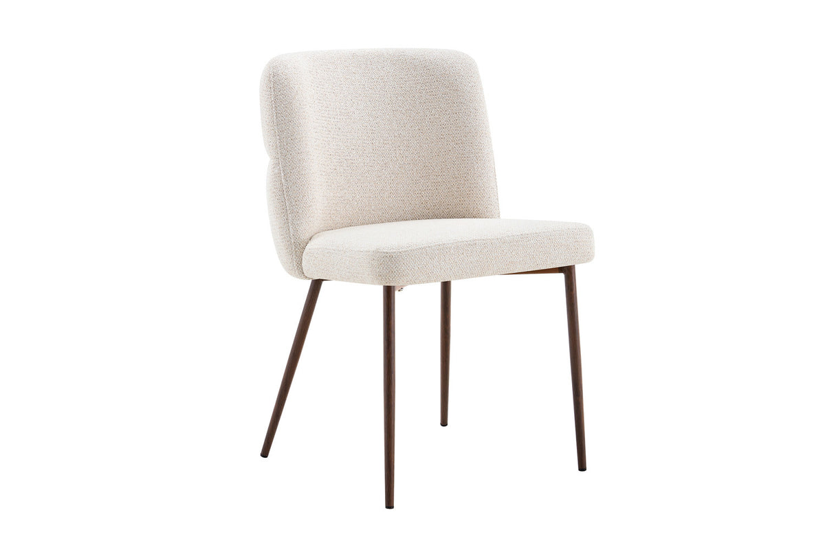 Chaise Alix Tissu WZ Coffee-1 Beige – Pied Noyer - vue 5