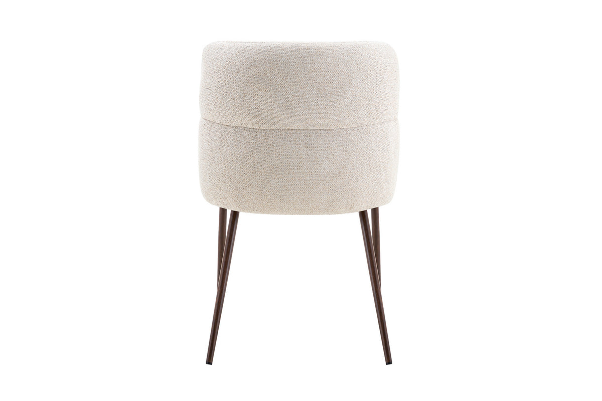Chaise Alix Tissu WZ Coffee-1 Beige – Pied Noyer - vue 7