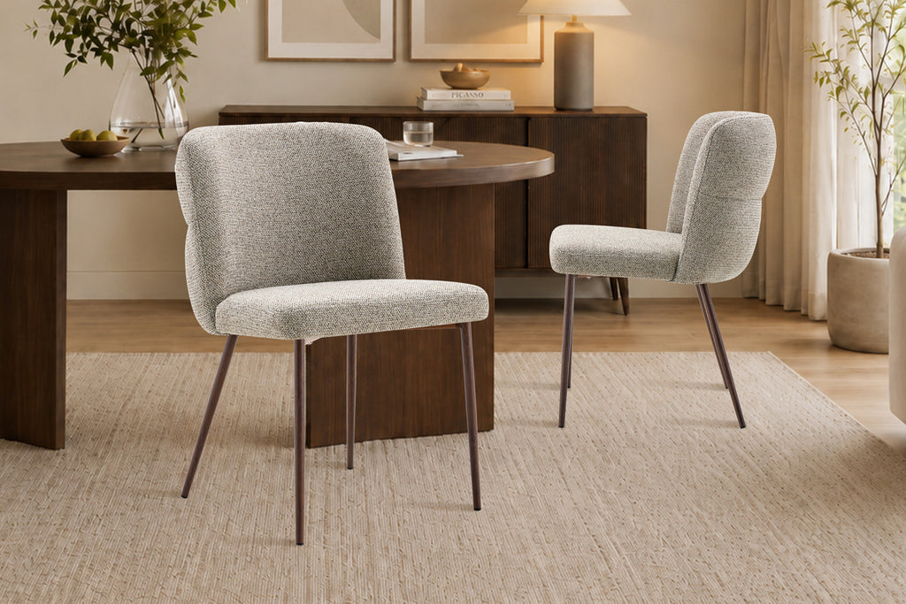 Chaise Alix Tissu WZ Coffee-2 Poivre – Pied Noyer