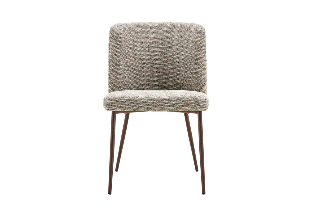 Chaise Alix Tissu WZ Coffee-2 Poivre – Pied Noyer - vue 3
