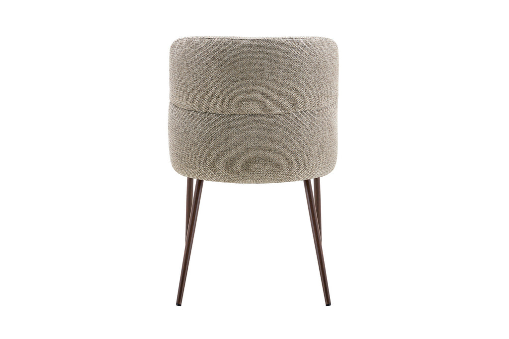 Chaise Alix Tissu WZ Coffee-2 Poivre – Pied Noyer - vue 6