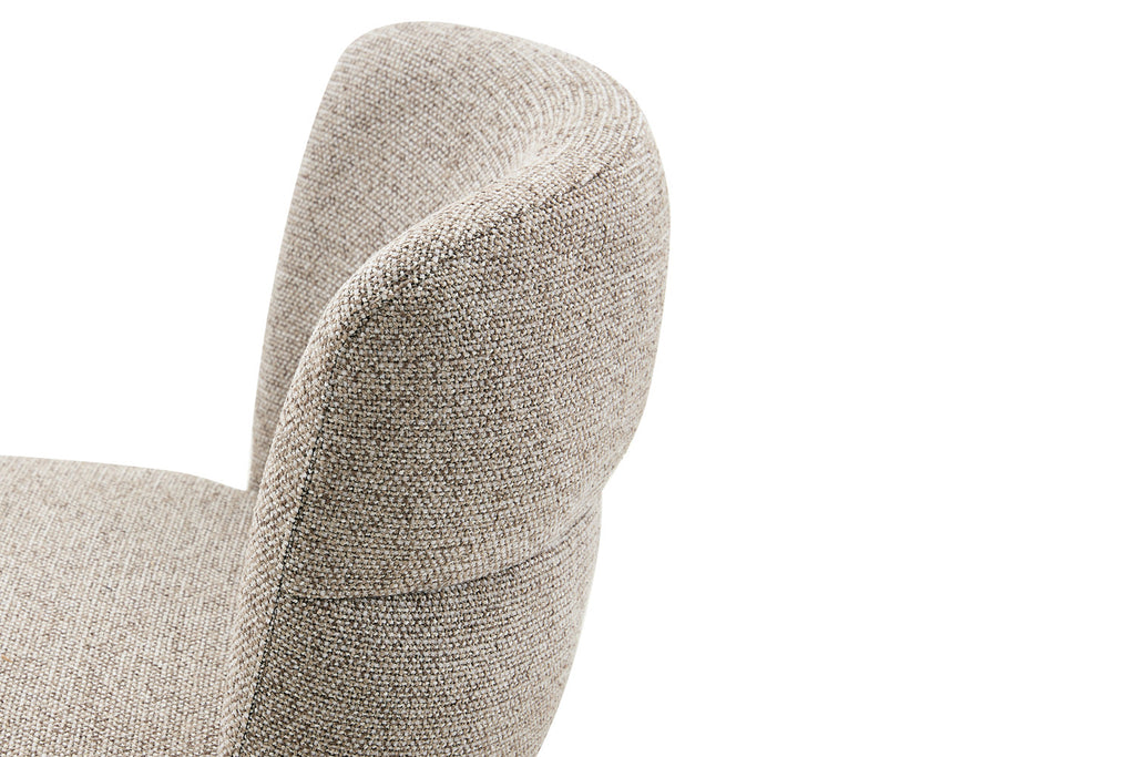 Chaise Alix Tissu WZ Coffee-2 Poivre – Pied Noyer - vue 7