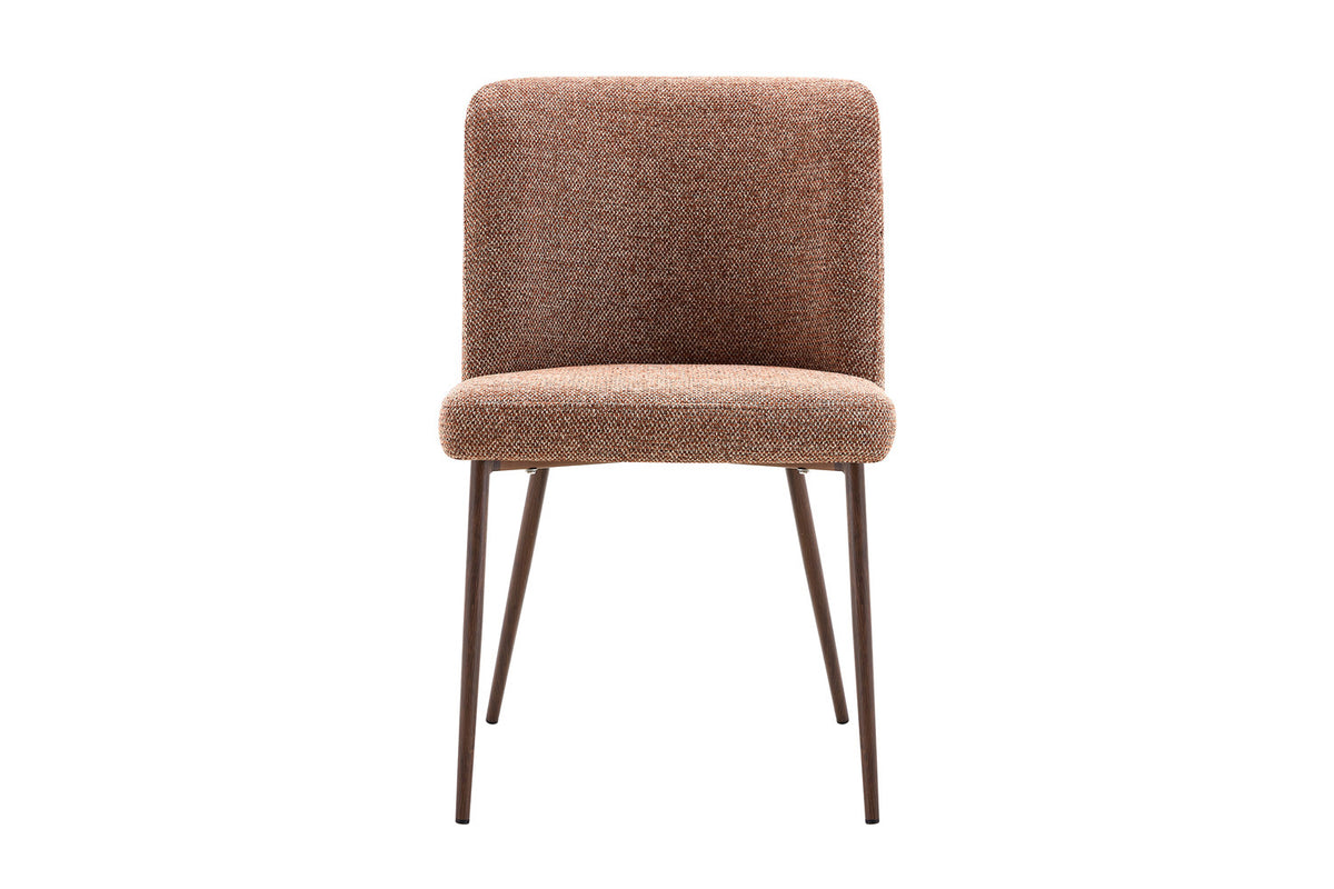 Chaise Alix Tissu WZ Coffee-3 Rouille – Pied Noyer - vue 4