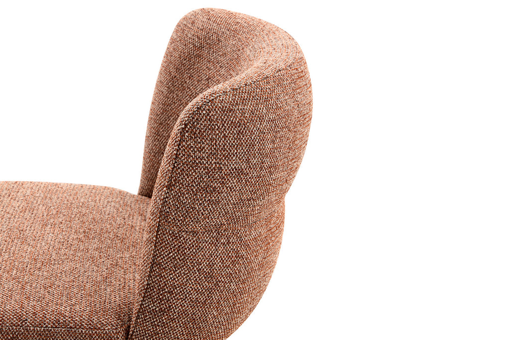 Chaise Alix Tissu WZ Coffee-3 Rouille – Pied Noyer - vue 8
