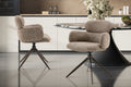 Chaise Roxane noyer Pivotant Tissu Ote Focus-178 Poivre