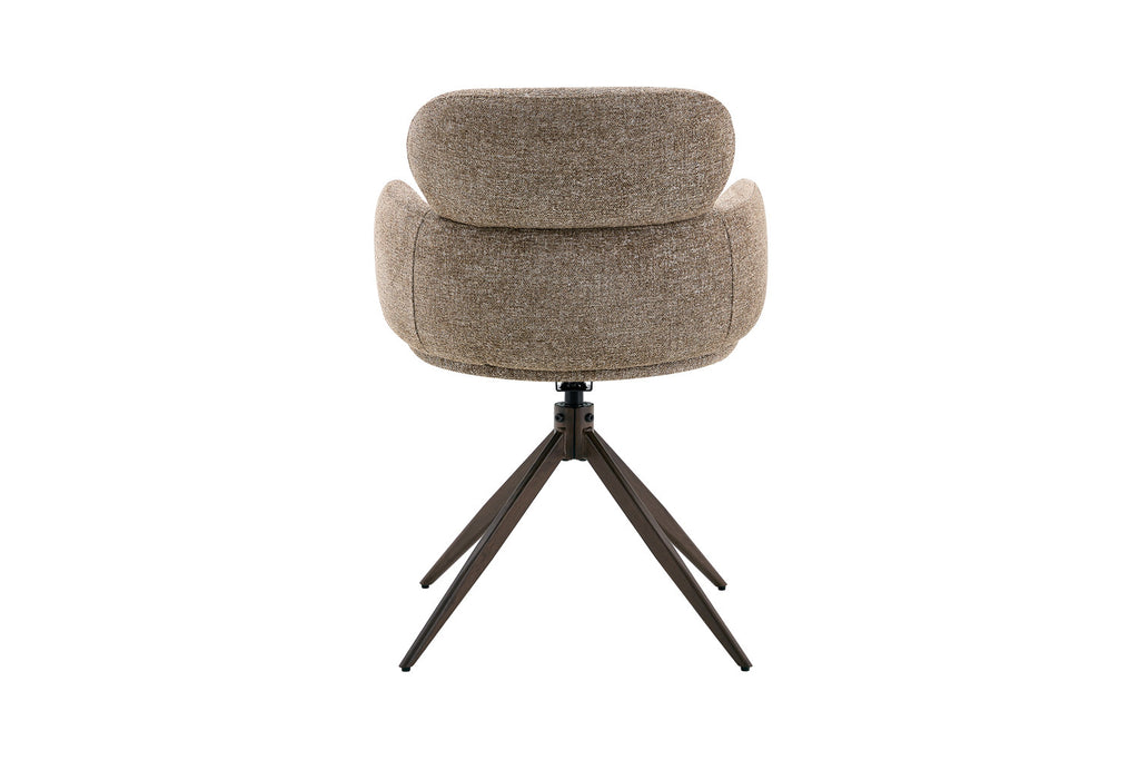 Chaise Roxane noyer Pivotant Tissu Ote Focus-178 Poivre - vue 7