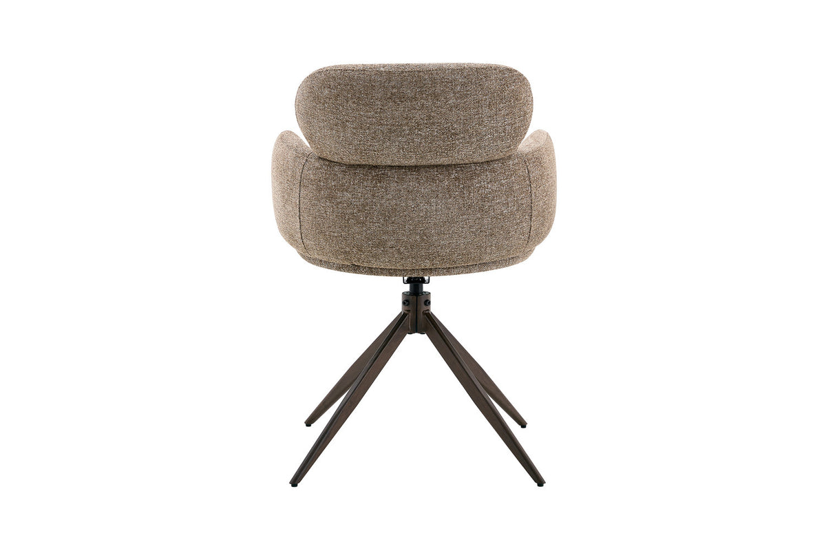 Chaise Roxane noyer Pivotant Tissu Ote Focus-178 Poivre - vue 7
