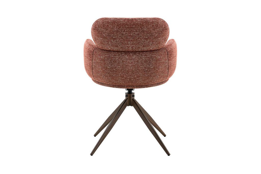 Chaise Roxane noyer Pivotant Tissu Ote Focus-245 Rouille - vue 7