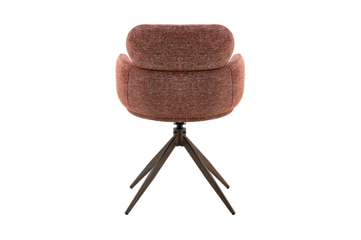 Chaise Roxane noyer Pivotant Tissu Ote Focus-245 Rouille - vue 7