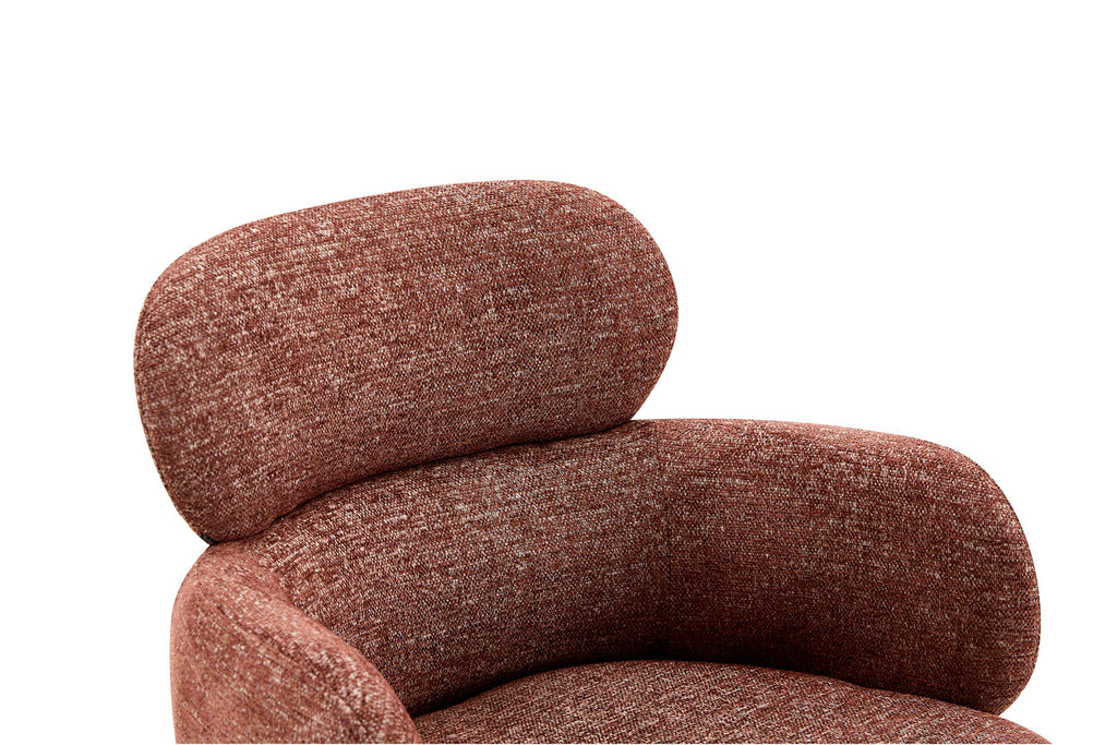 Chaise Roxane noyer Pivotant Tissu Ote Focus-245 Rouille - vue 8
