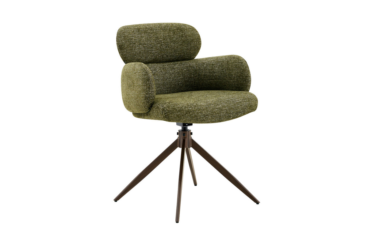 Chaise Roxane noyer Pivotant Tissu Ote Focus-353 Vert - vue 5