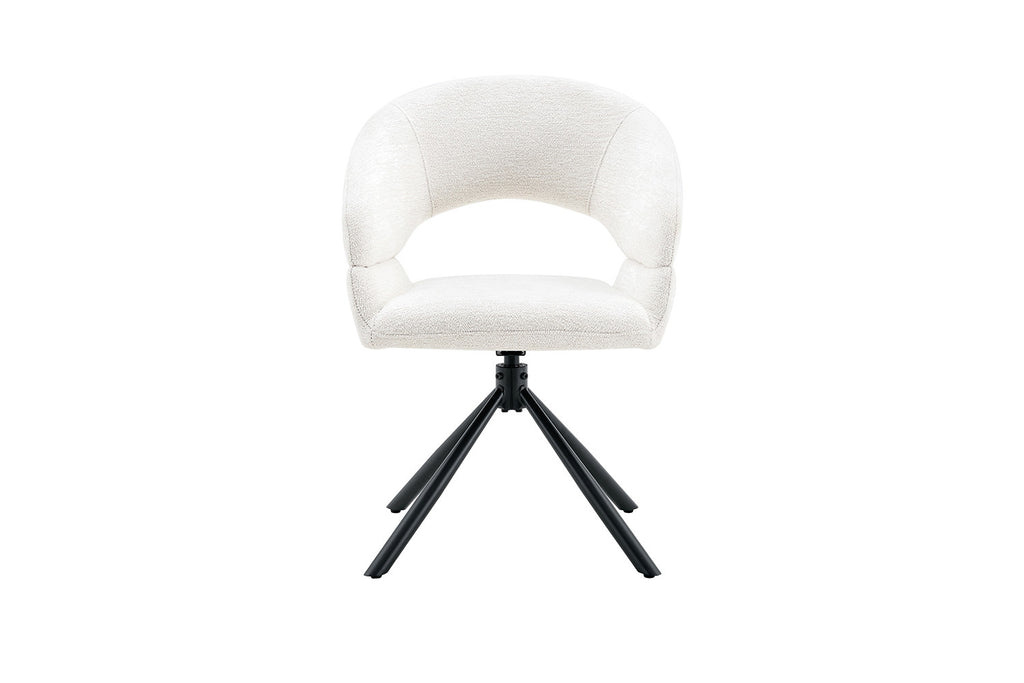 Chaise Amber Pivotant Tissu Miracle MTT1018-1 Blanc - vue 4