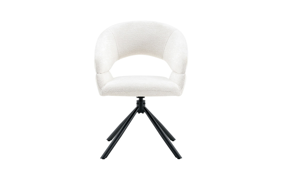 Chaise Amber Pivotant Tissu Miracle MTT1018-1 Blanc - vue 4