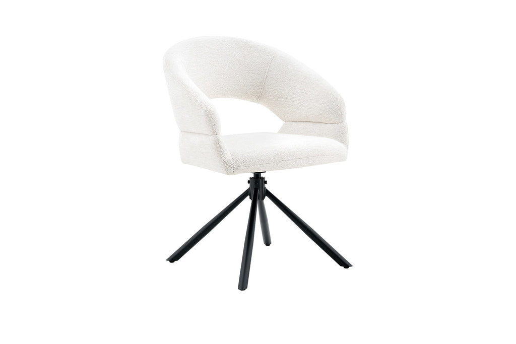 Chaise Amber Pivotant Tissu Miracle MTT1018-1 Blanc - vue 5