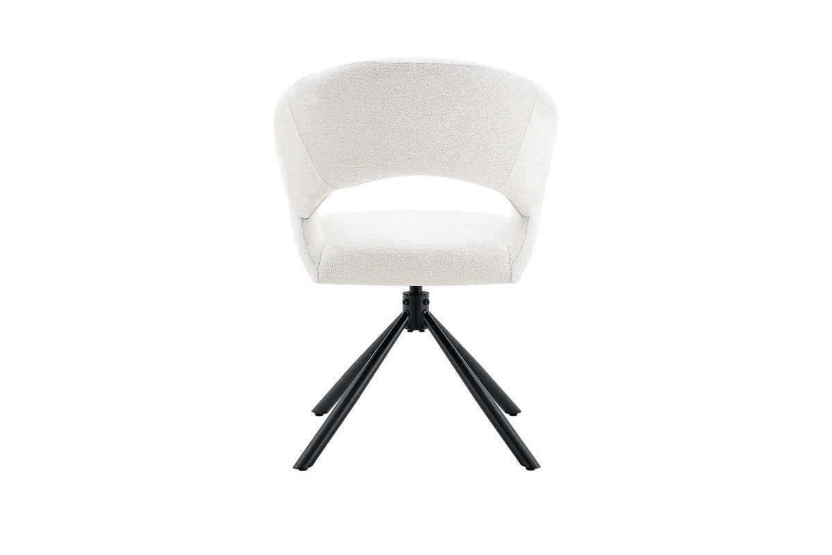 Chaise Amber Pivotant Tissu Miracle MTT1018-1 Blanc - vue 7