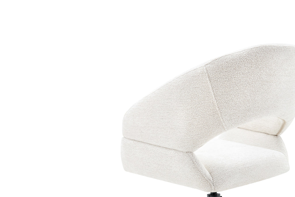 Chaise Amber Pivotant Tissu Miracle MTT1018-1 Blanc - vue 8