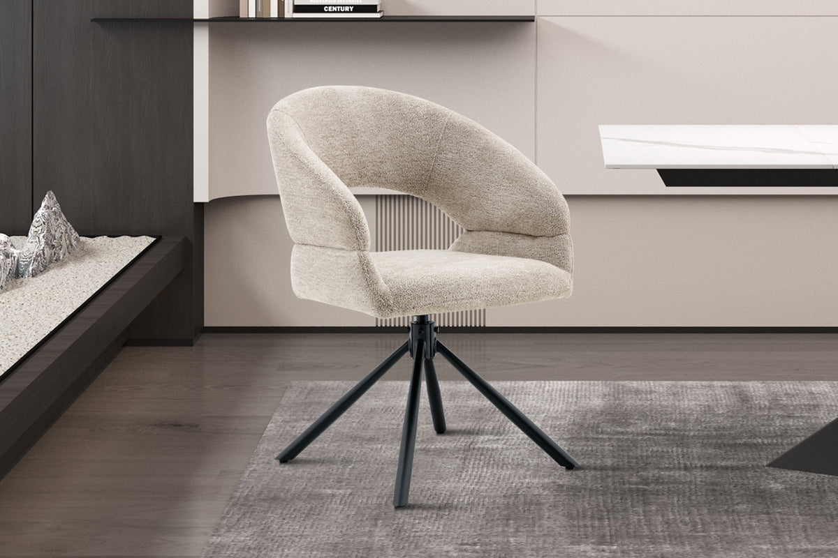 Chaise Amber Pivotant Tissu Miracle MTT1018-5 Beige - vue 3