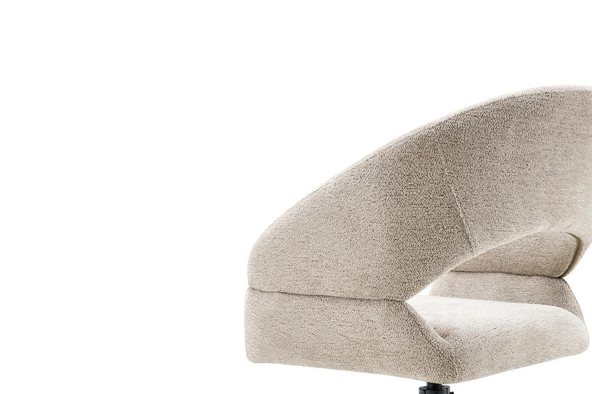 Chaise Amber Pivotant Tissu Miracle MTT1018-5 Beige - vue 8
