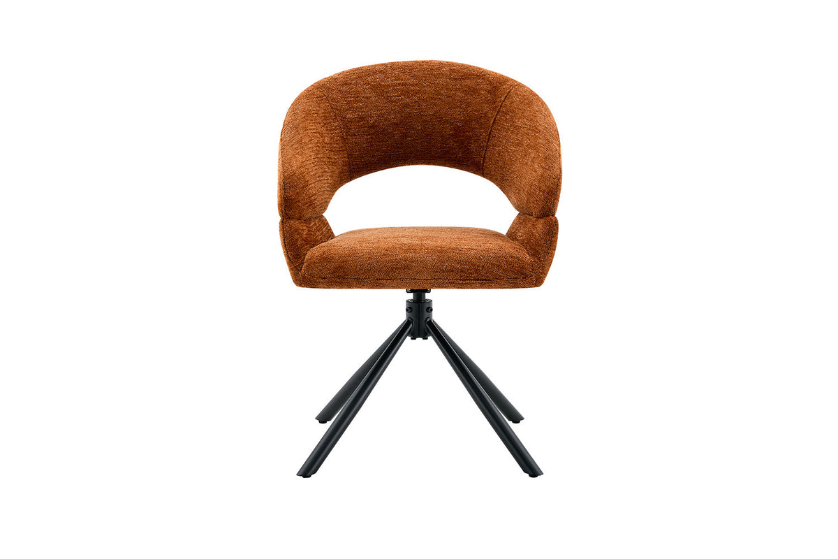 Chaise Amber Pivotant Tissu Miracle MTT1018-15 Orange - vue 4