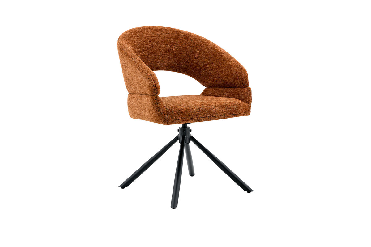 Chaise Amber Pivotant Tissu Miracle MTT1018-15 Orange - vue 5