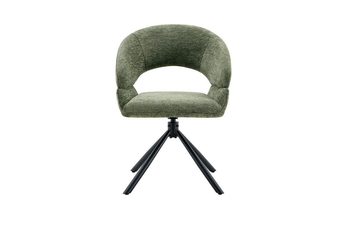 Chaise Amber Pivotant Tissu Miracle MTT1018-10 Vert - vue 4