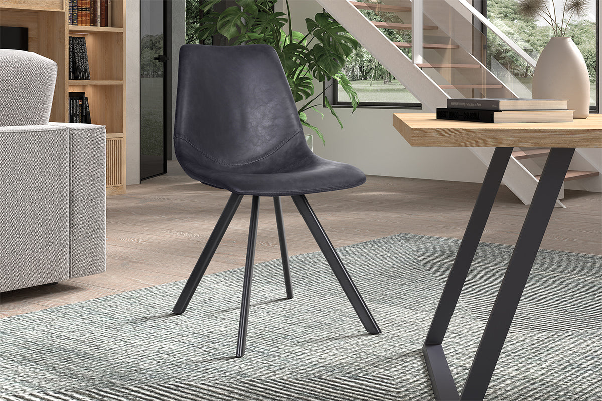Chaise Emma similicuir Noir
