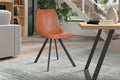 Chaise Emma similicuir Cognac