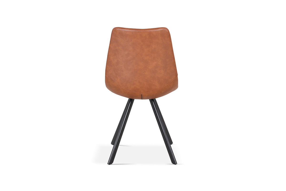 Chaise Emma similicuir Cognac