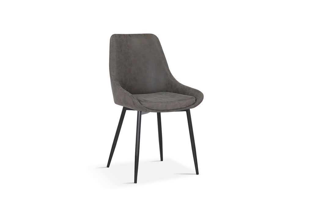 Chaise Mirano similicuir Gris clair