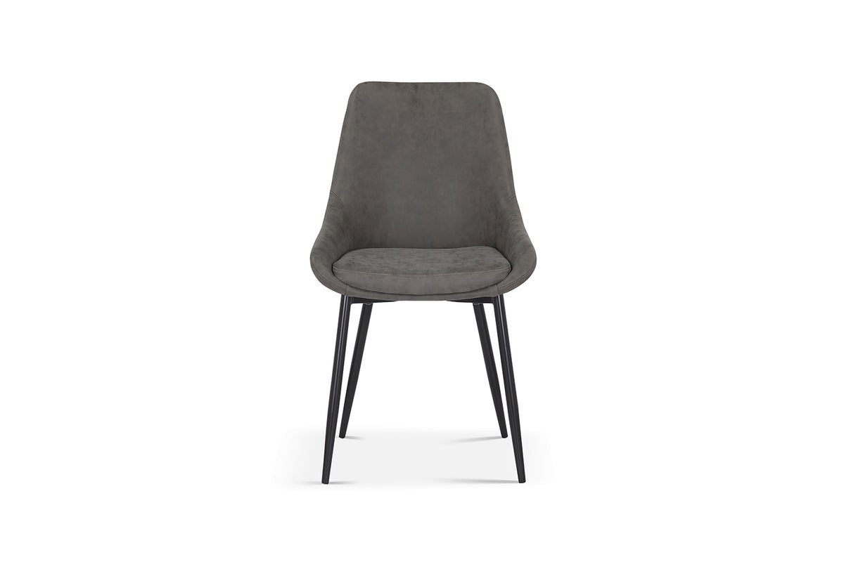 Chaise Mirano similicuir Gris clair