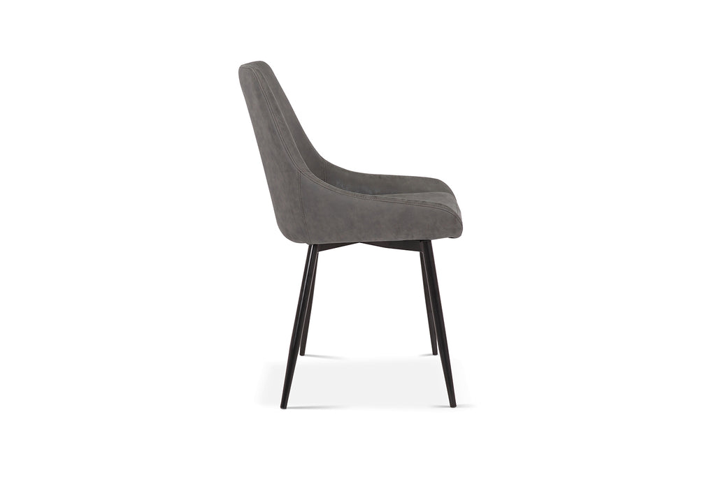 Chaise Mirano similicuir Gris clair
