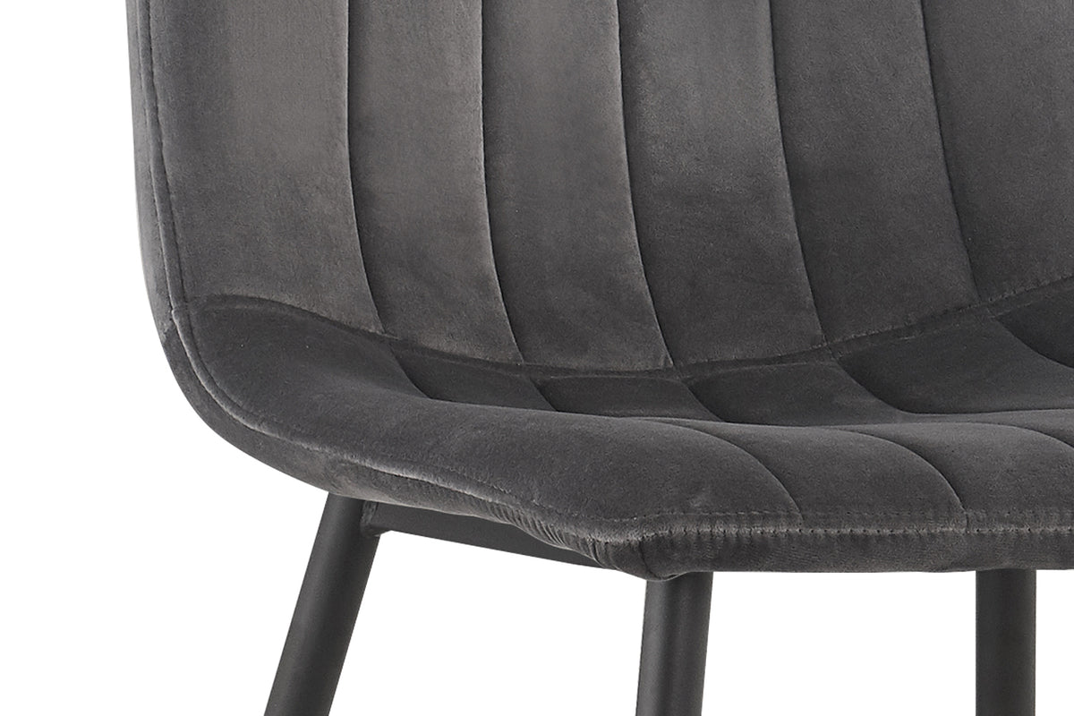 Chaise Willis Velours Gris