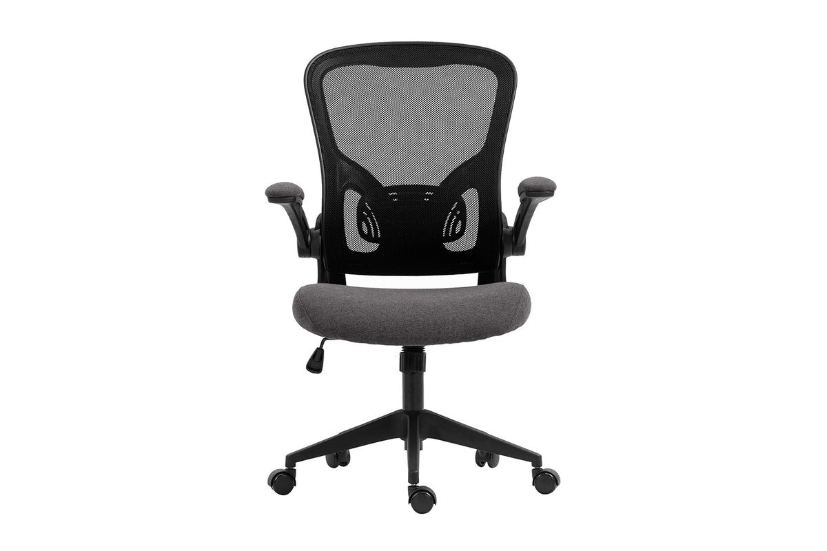 Chaise de bureau Marcos maille respirante Noir/Gris