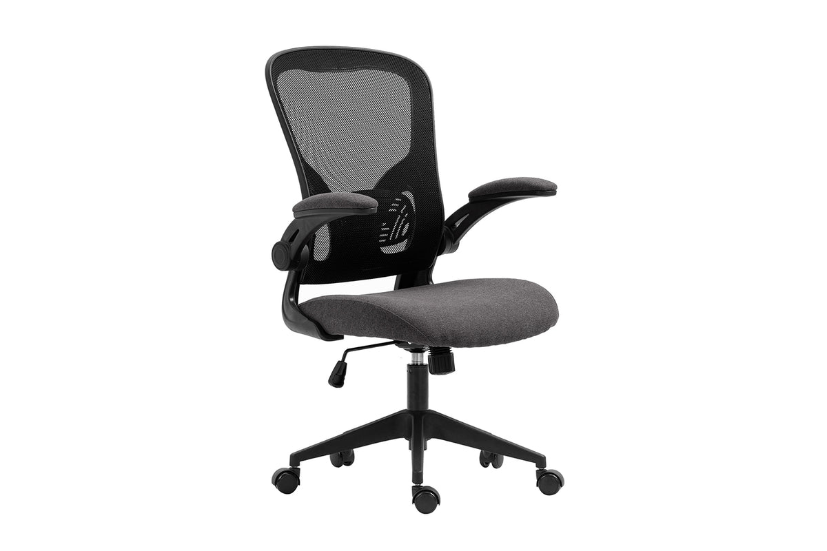 Chaise de bureau Marcos maille respirante Noir/Gris