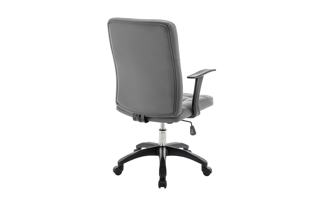 Chaise de bureau Luka similicuir Gris