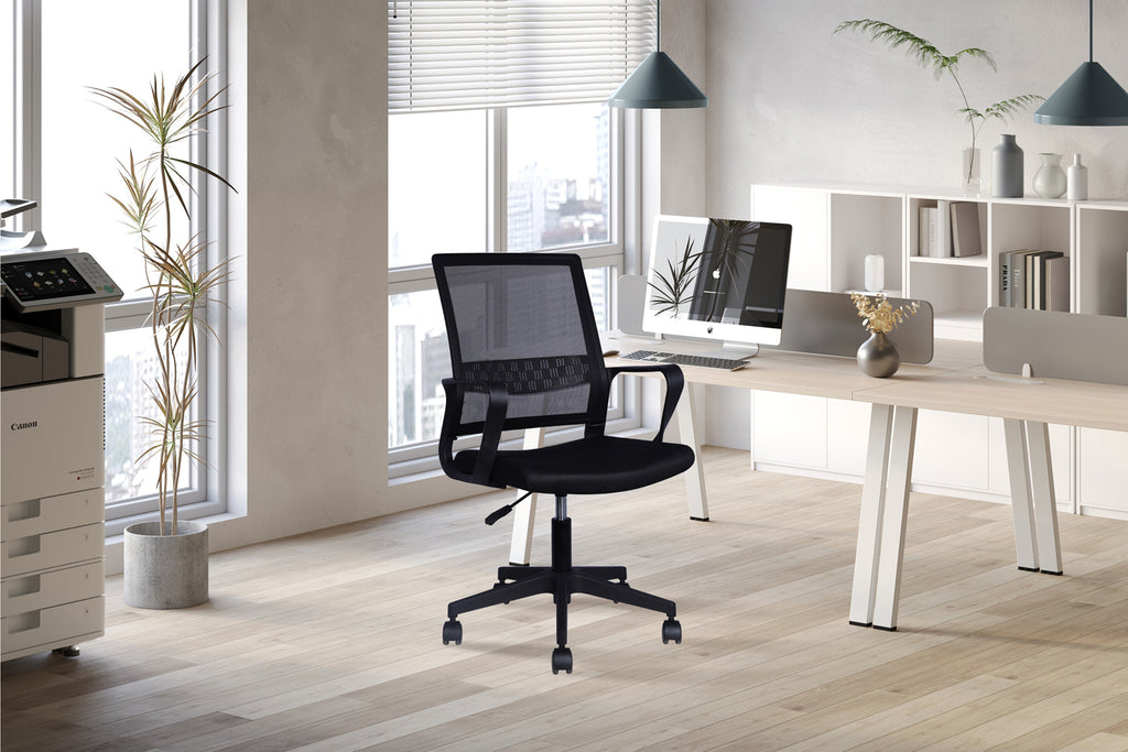 Chaise de bureau Dylan maille respirante Noir