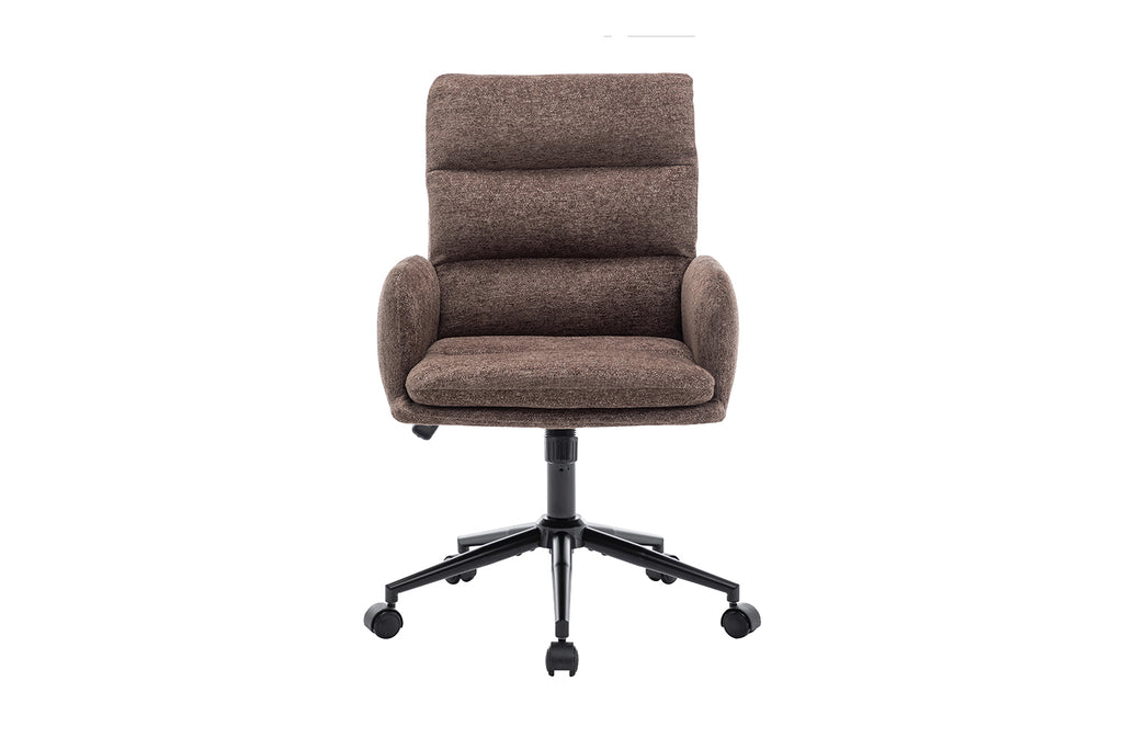 Chaise de bureau Aimé Tissu Brun