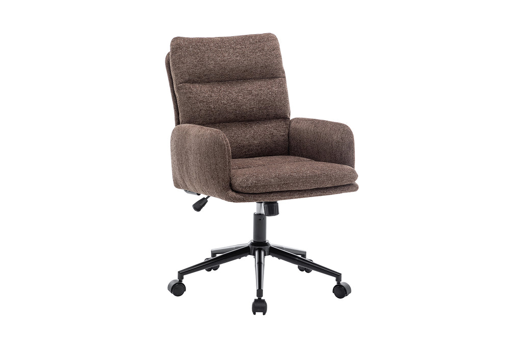 Chaise de bureau Aimé Tissu Brun