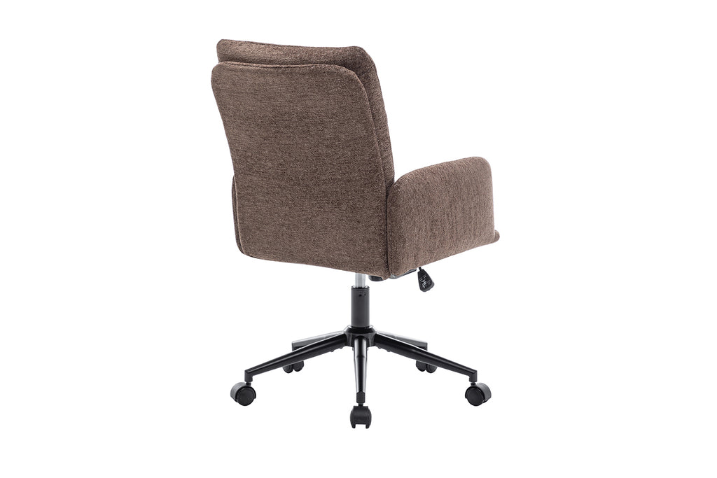 Chaise de bureau Aimé Tissu Brun