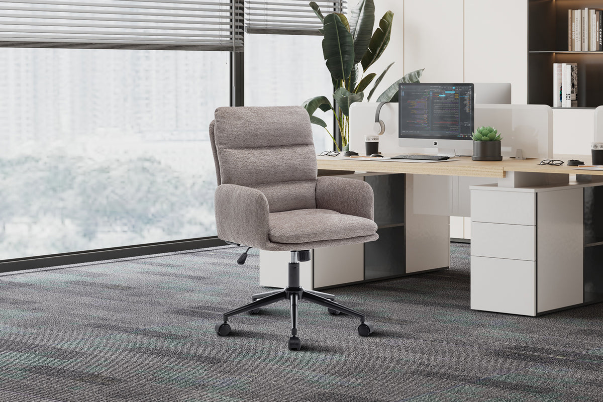 Chaise de bureau Aimé Tissu Sable