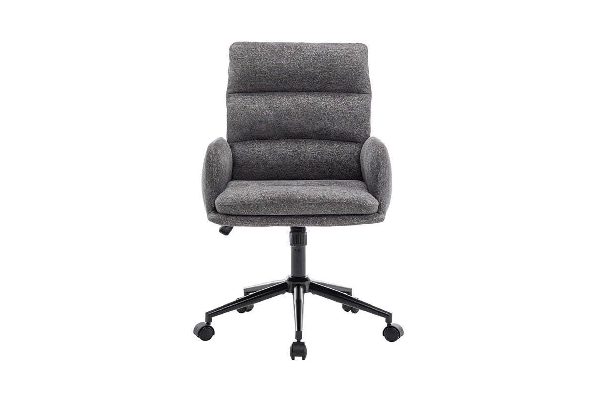 Chaise de bureau Aimé Tissu Gris foncé