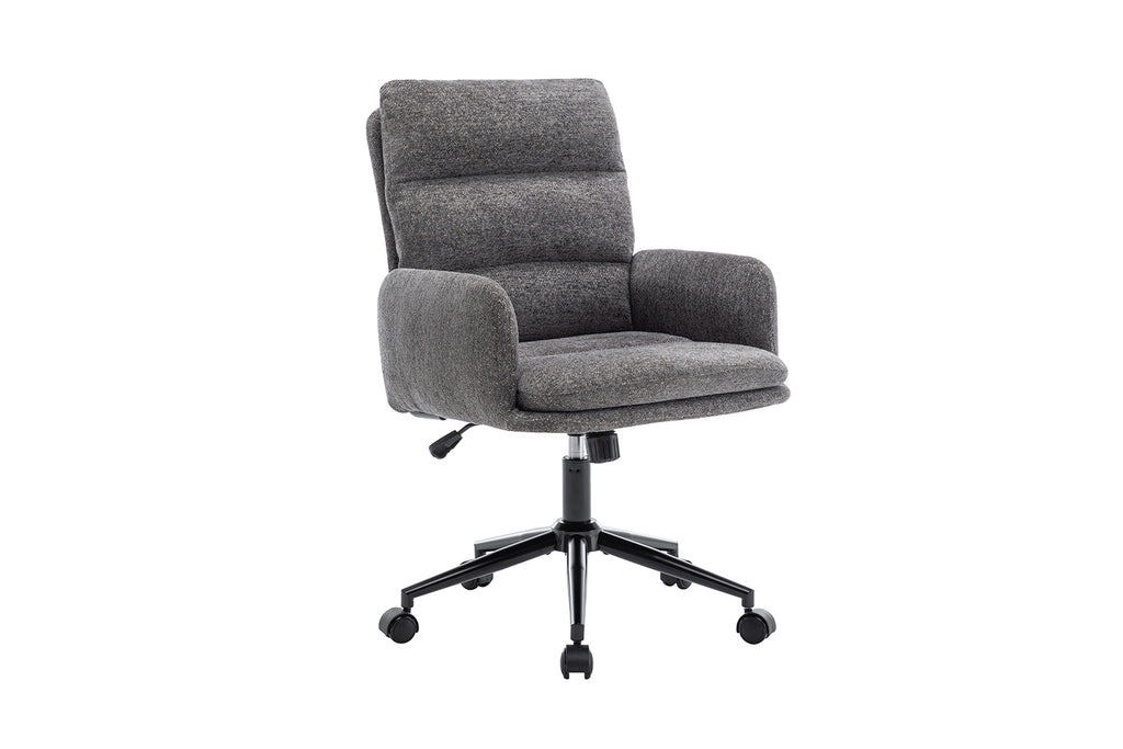 Chaise de bureau Aimé Tissu Gris foncé