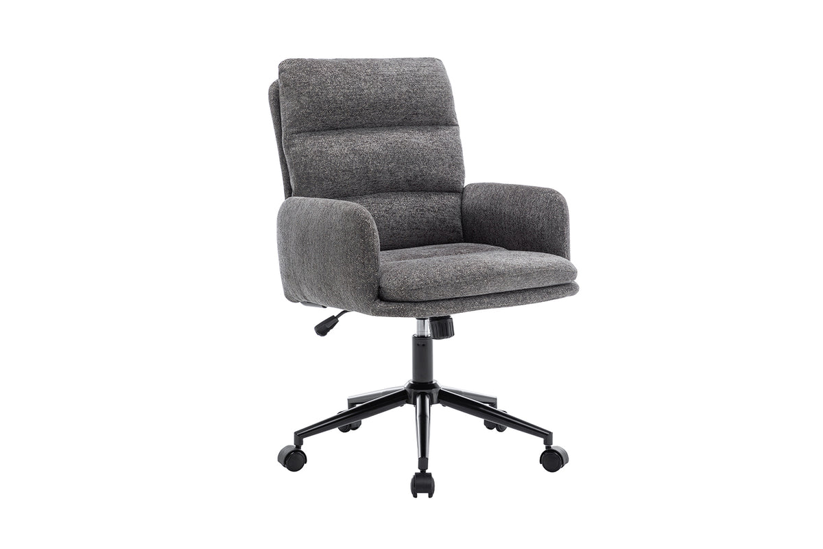 Chaise de bureau Aimé Tissu Gris foncé