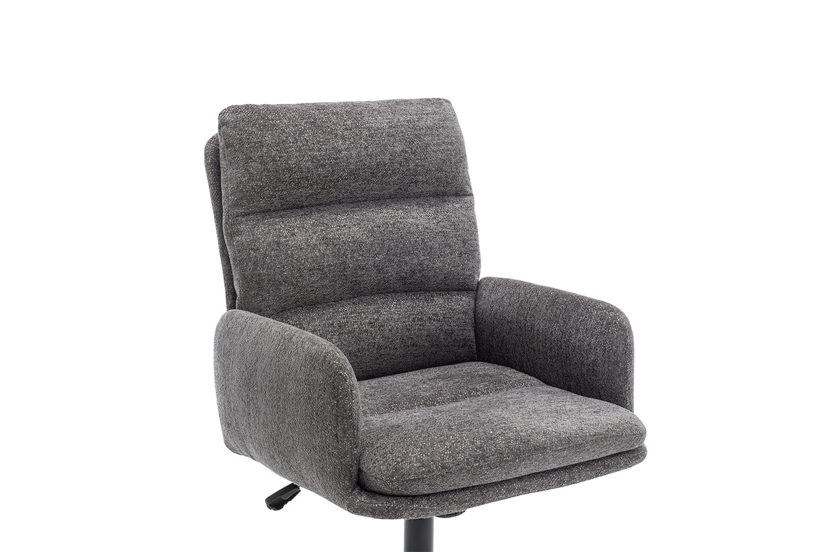Chaise de bureau Aimé Tissu Gris foncé