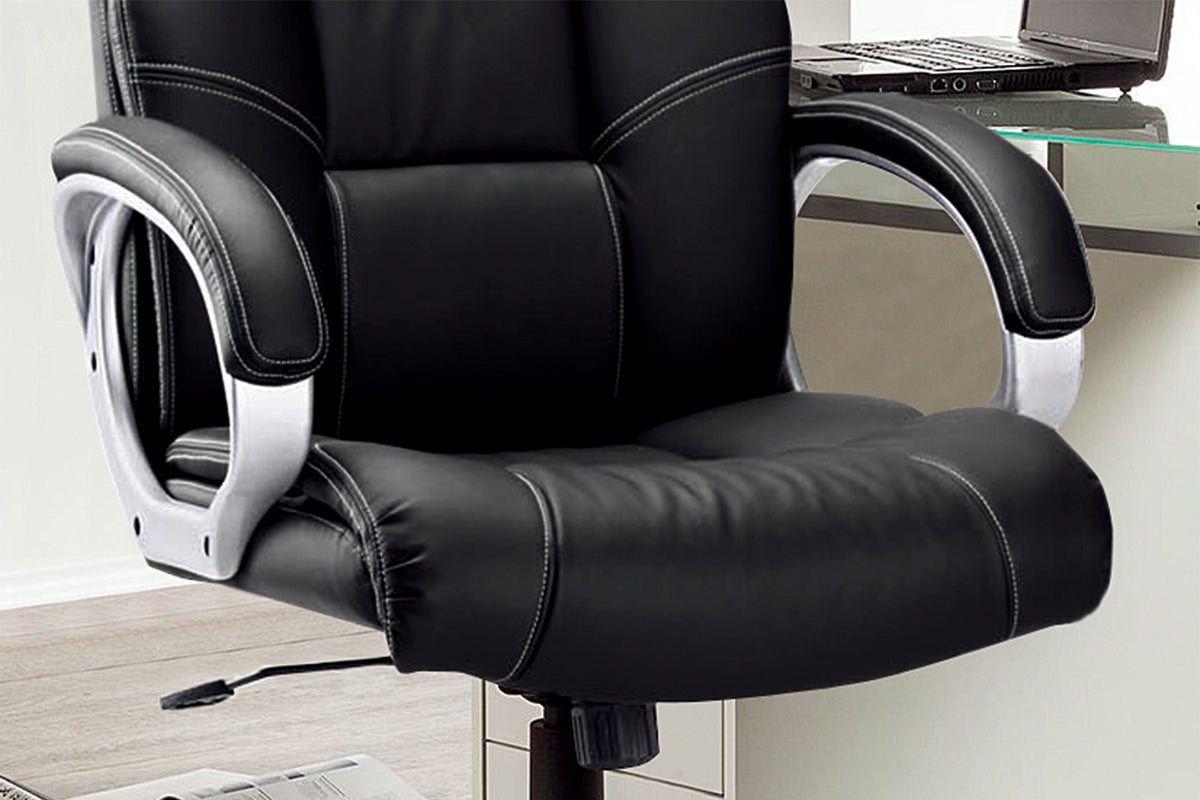 Chaise de bureau Dali similicuir Noir